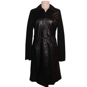 White + Warren Lambskin Long Jacket